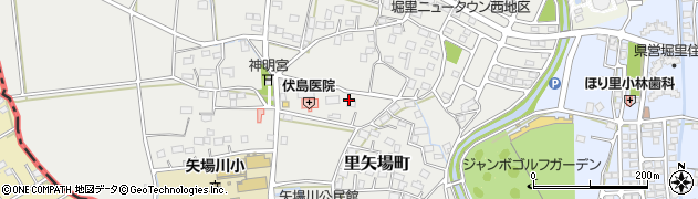栃木県足利市里矢場町周辺の地図