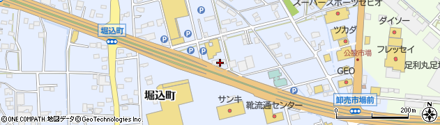 栃木県足利市堀込町167周辺の地図