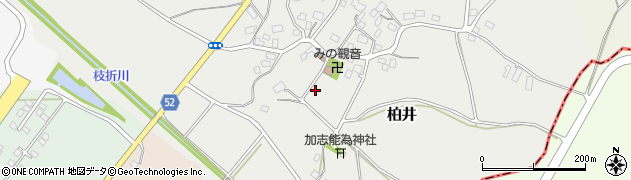 茨城県笠間市柏井周辺の地図