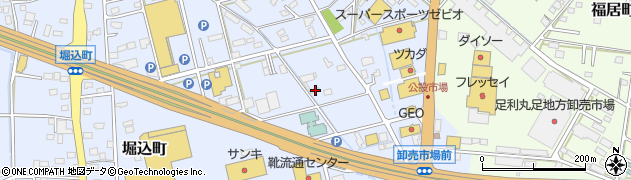 栃木県足利市堀込町119周辺の地図