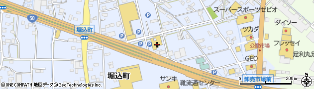 栃木県足利市堀込町166周辺の地図