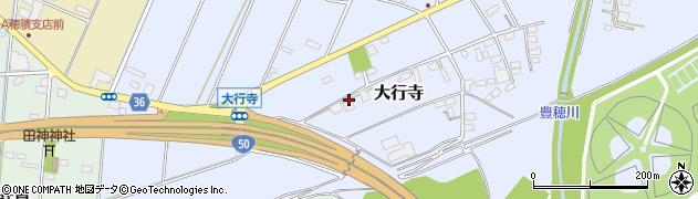 栃木県小山市大行寺381周辺の地図