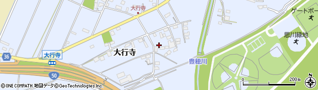 栃木県小山市大行寺343周辺の地図