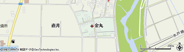 茨城県筑西市金丸周辺の地図