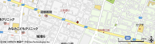 くるまやラーメン 小山城東店周辺の地図