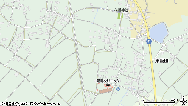 〒309-1233 茨城県桜川市東飯田の地図