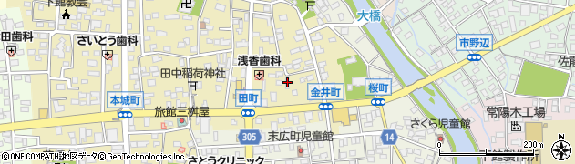 茨城県筑西市甲822周辺の地図