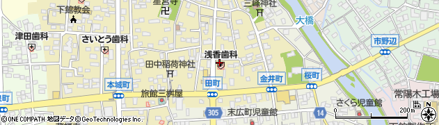茨城県筑西市甲828周辺の地図