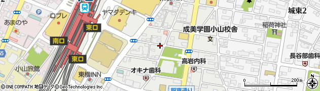 栃木県小山市駅東通り周辺の地図