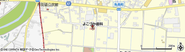 栃木県佐野市免鳥町周辺の地図