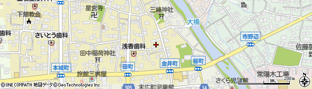 茨城県筑西市甲884周辺の地図