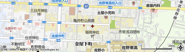 栃木県佐野市亀井町2628周辺の地図