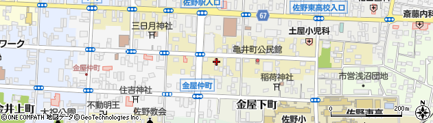 栃木県佐野市亀井町2616周辺の地図