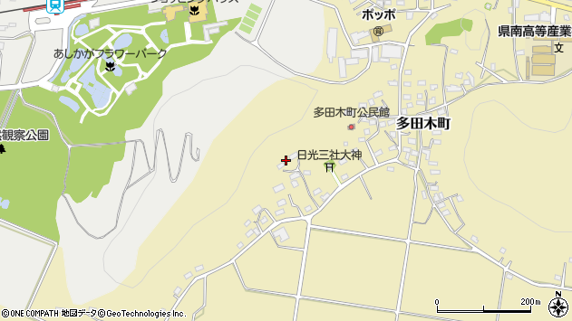 〒329-4214 栃木県足利市多田木町の地図