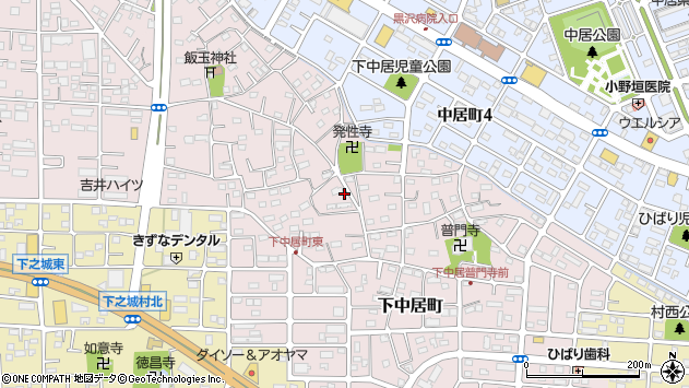 〒370-0853 群馬県高崎市下中居町の地図