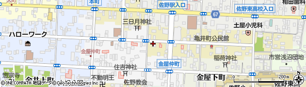 栃木県佐野市亀井町2606周辺の地図