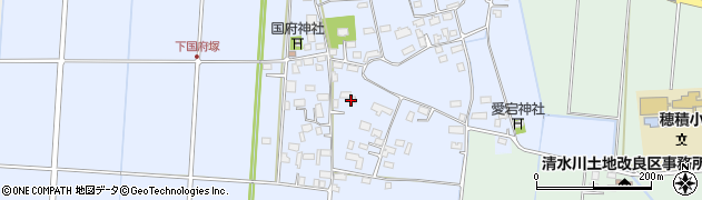栃木県小山市下国府塚周辺の地図