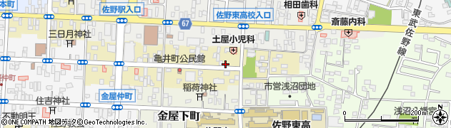 栃木県佐野市亀井町2641周辺の地図