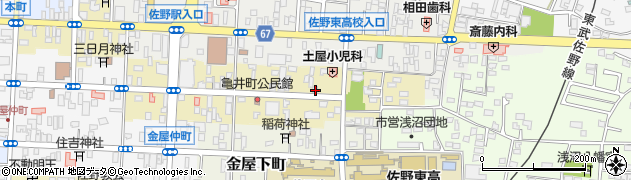 栃木県佐野市亀井町2642周辺の地図