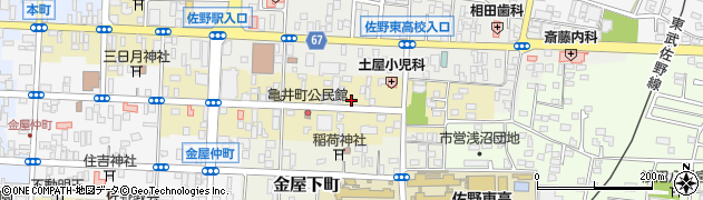 栃木県佐野市亀井町2645周辺の地図