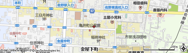 栃木県佐野市亀井町2648周辺の地図