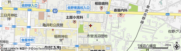 栃木県佐野市亀井町17周辺の地図