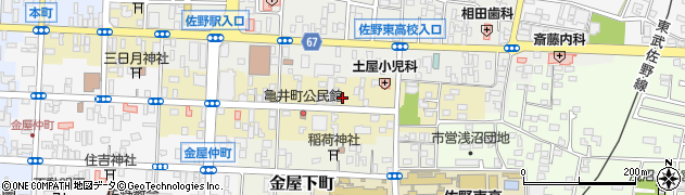 栃木県佐野市亀井町2646周辺の地図