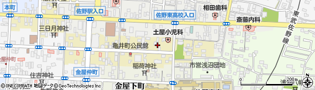 栃木県佐野市亀井町2643周辺の地図