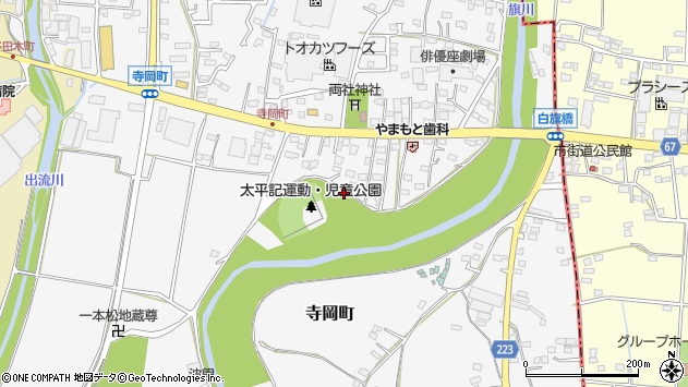 〒329-4213 栃木県足利市寺岡町の地図