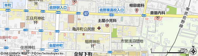 栃木県佐野市亀井町2644周辺の地図