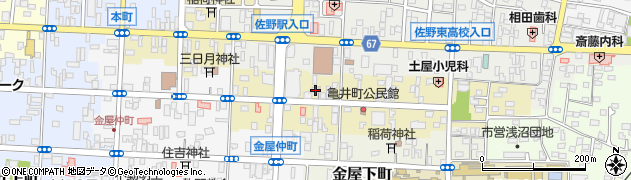 栃木県佐野市亀井町2656周辺の地図