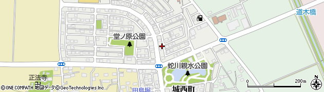 群馬県太田市城西町周辺の地図