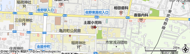 栃木県佐野市亀井町2637周辺の地図