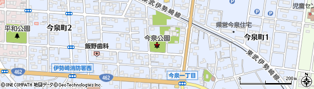 伊勢崎市今泉公園周辺の地図