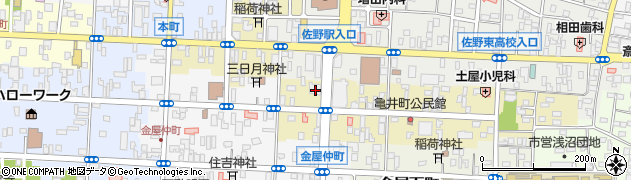 栃木県佐野市亀井町2665周辺の地図