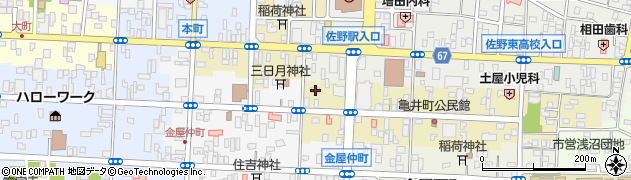 栃木県佐野市亀井町2672周辺の地図