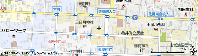 栃木県佐野市亀井町2666周辺の地図