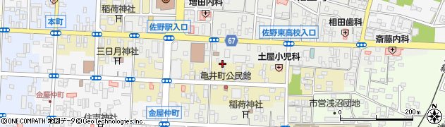 栃木県佐野市亀井町2651周辺の地図