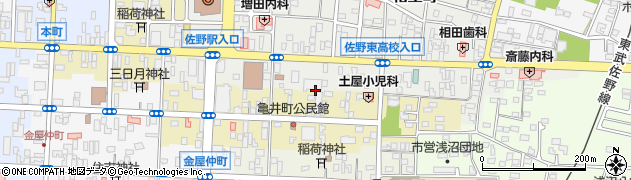 株式会社足利銀行　佐野ローンセンター周辺の地図