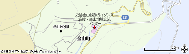太田市立　史跡金山城跡ガイダンス施設周辺の地図