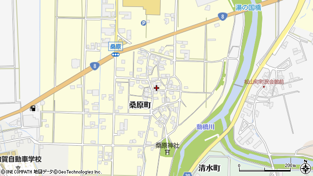 〒922-0326 石川県加賀市桑原町の地図