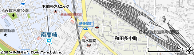 群馬県高崎市和田多中町4周辺の地図
