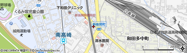 高崎新後閑郵便局周辺の地図