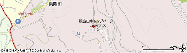 高崎市観音山キャンプパーク・ジョイナス周辺の地図