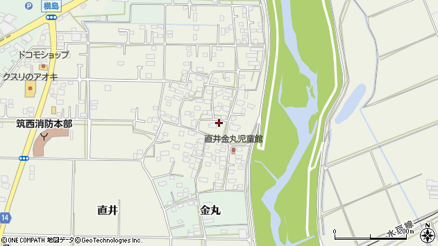 〒308-0803 茨城県筑西市直井の地図