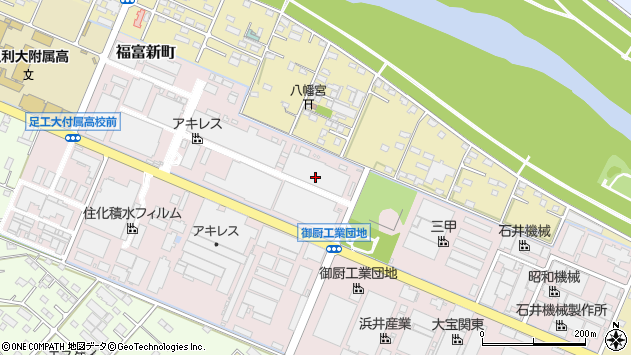 〒326-0332 栃木県足利市福富新町の地図