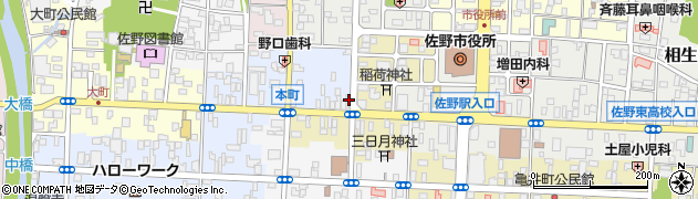 佐野東石美術館周辺の地図