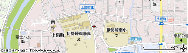 伊勢崎上泉郵便局周辺の地図