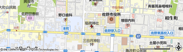 栃木県佐野市万町周辺の地図