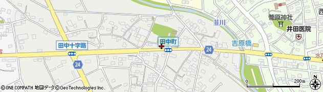 伊勢崎田中郵便局周辺の地図